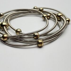 Stretchy Metal Steel Colored Bangle Bracelets
